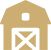 En guld färgad ikon som symboliserar ett lantbuk